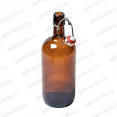 Бутылка бугельная Бомба 1 л коричневая