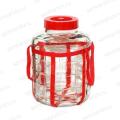 Банка стеклянная с гидрозатвором 16 л Банка стеклянная с гидрозатвором 16 л