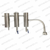 Дистиллятор "Рускомфорт №3" с двумя сухопарнкиками (без бака) Дистиллятор "Рускомфорт №3" с двумя сухопарнкиками (без бака)