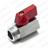 Кран никелированный, шаровый 1/2