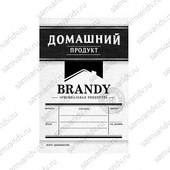 Этикетка Бренди черно-белая